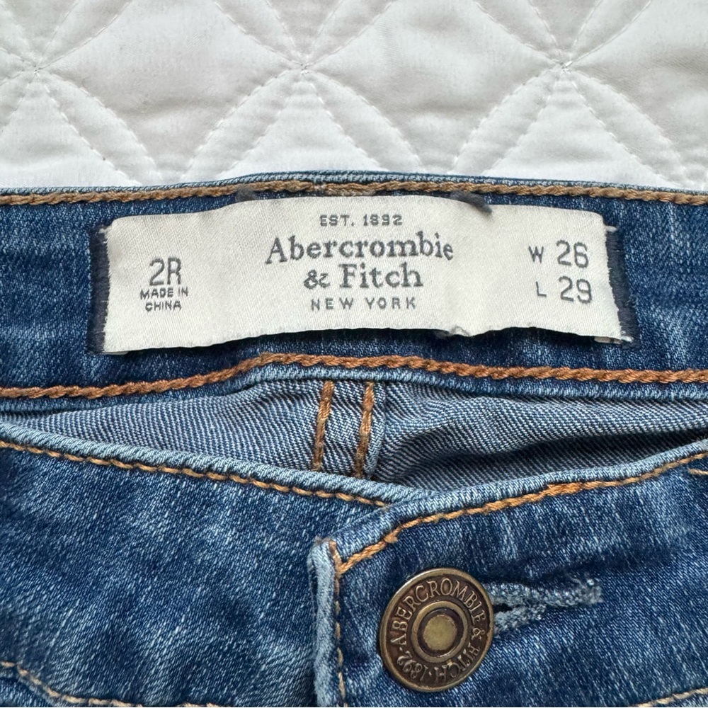 Abercrombie & Fitch Blue Denim Jeans Size 2 26x29 - Picture 2 of 14